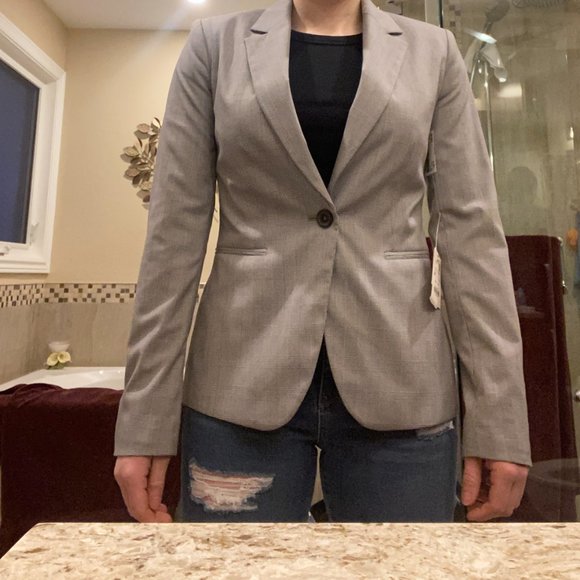 Plaid blazer with shoulder pads - Picture 3 of 7